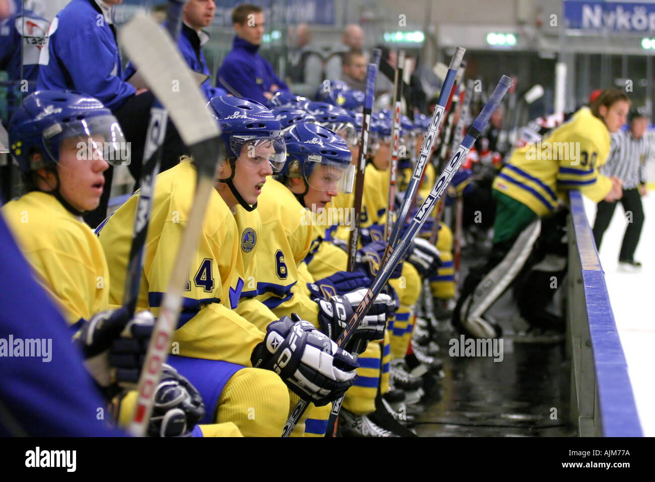 L'Office national suédois de hockey sur glace junior décembre 2004 Banque D'Images