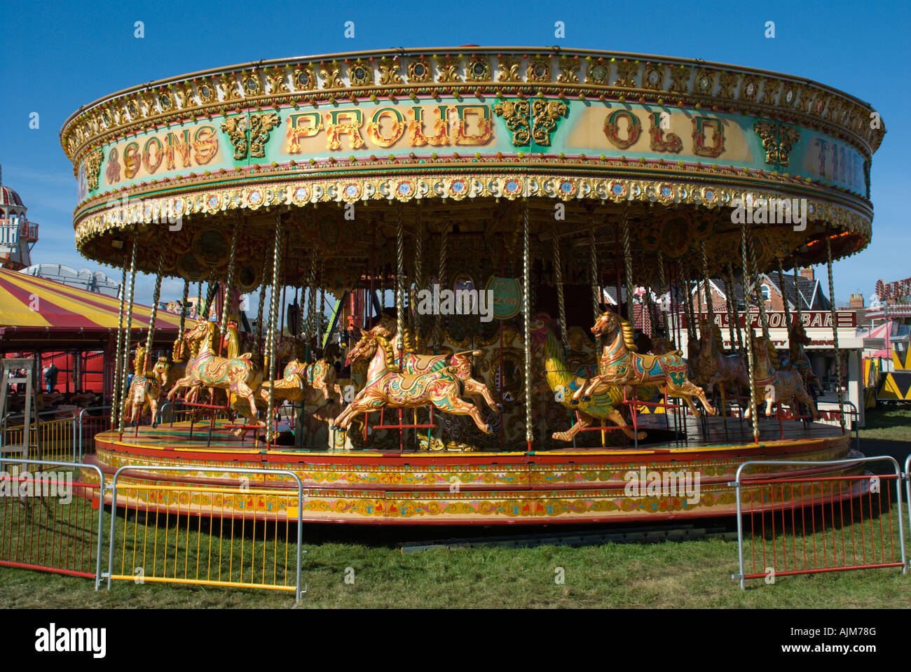 Carousel au Bradgwater Carnival Banque D'Images