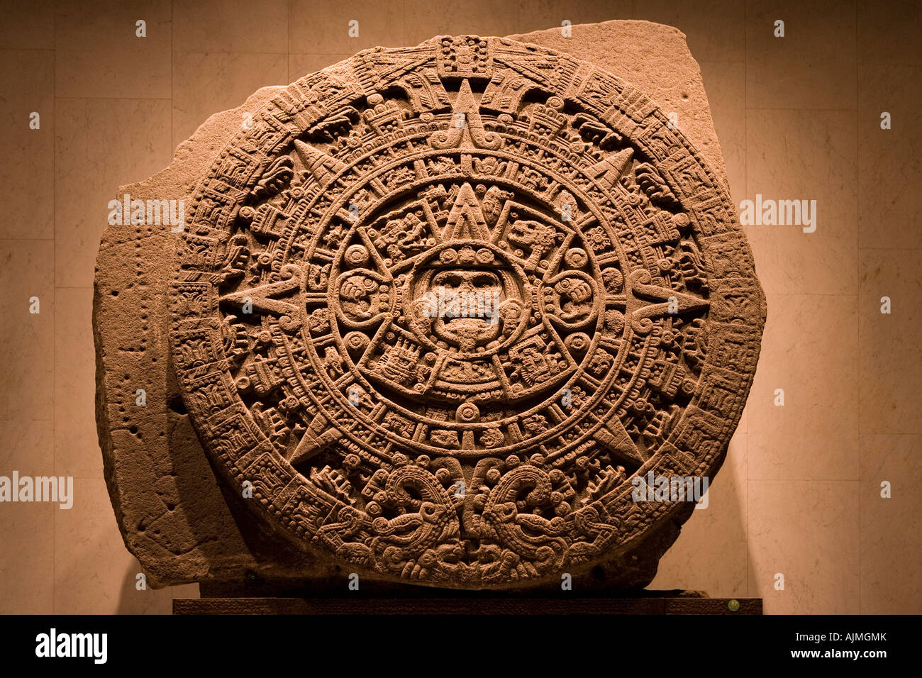 Piedra del Sol l'Atzech calendrier Musée d'anthropologie de Mexico Mexique 2005 Banque D'Images