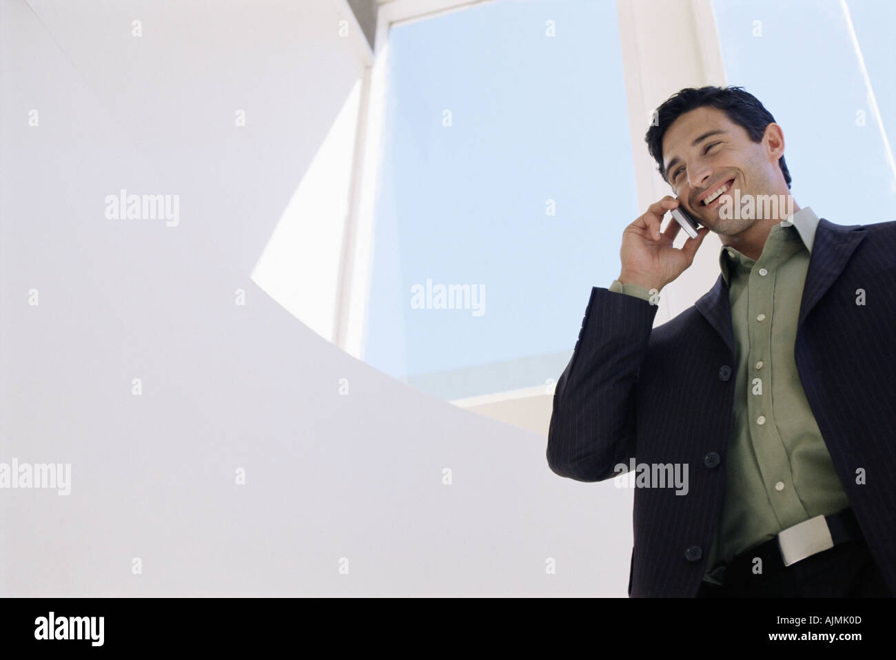 Businessman on mobile phone Banque D'Images