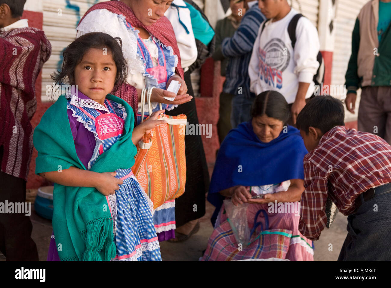 Le marché indigène locale à San Cristobal de las Casas, Chiapas Mexique province Banque D'Images