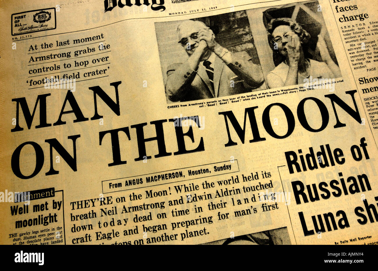 L'homme sur la lune. Banque D'Images