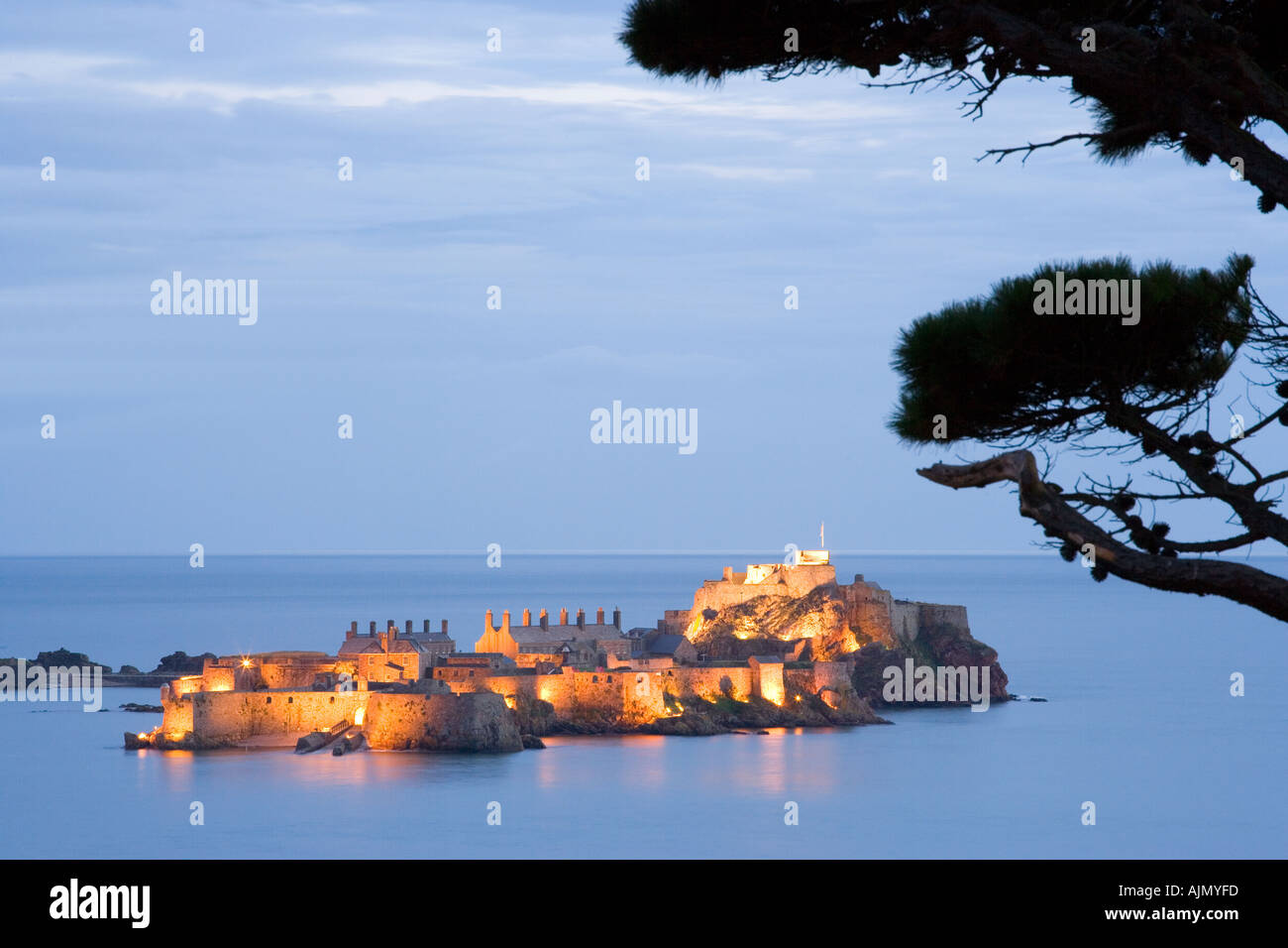 Le château Elizabeth, St Helier, Jersey, Channel Islands, Royaume-Uni Banque D'Images