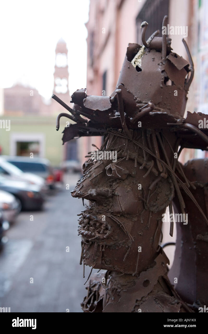 Street art Don Quichotte de la Mancha Zacatecas au Mexique Banque D'Images