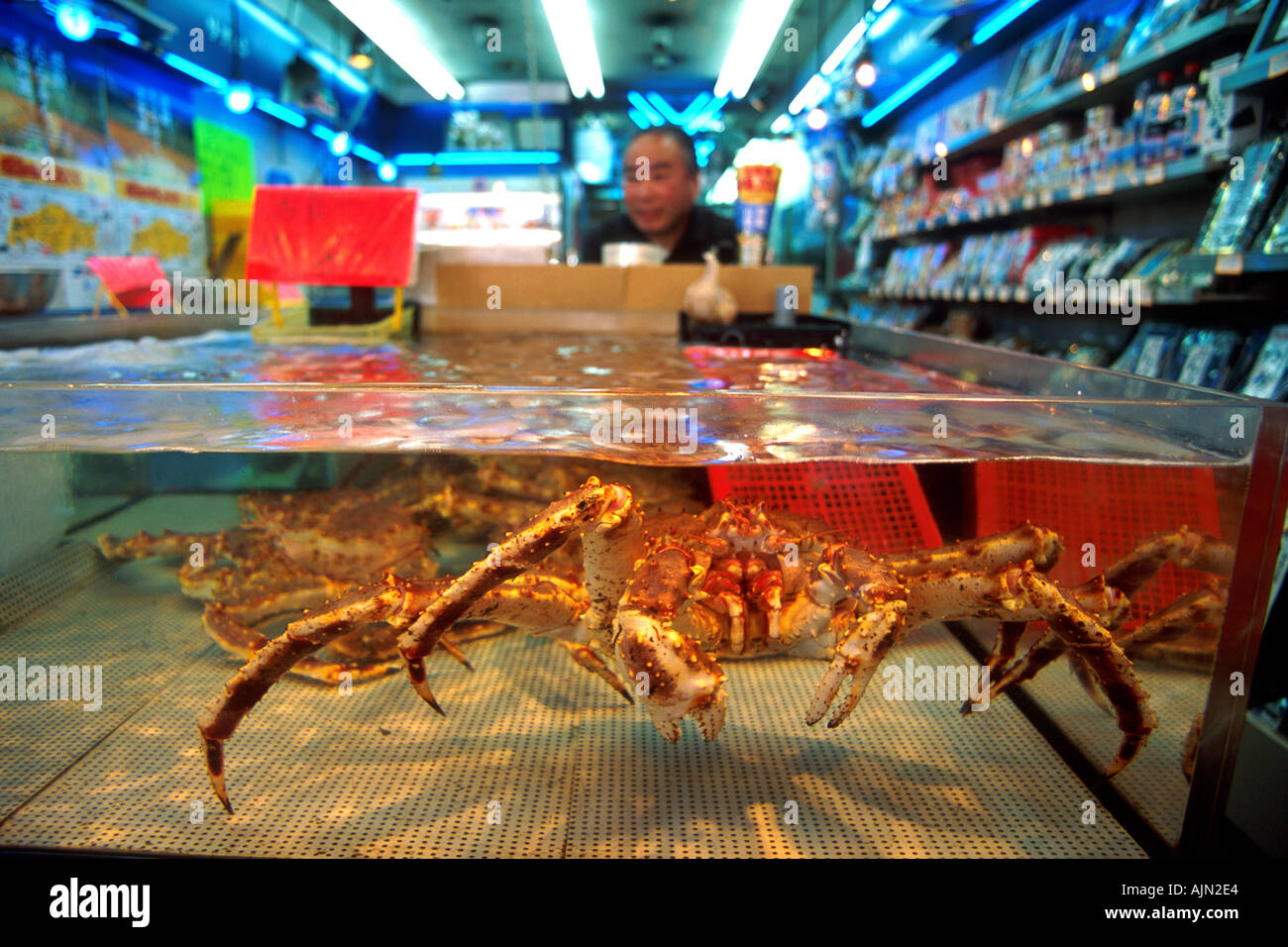 Marché de poissons Japon Sapporo Banque D'Images