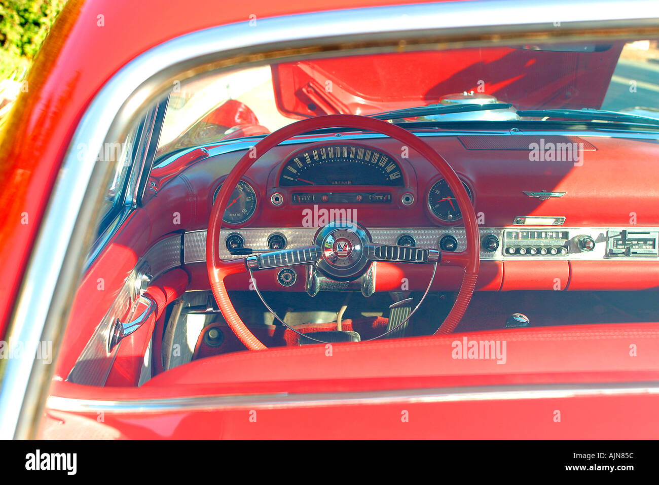 CLASSIC 1950 S VOITURE AMÉRICAINE DÉTAIL Banque D'Images