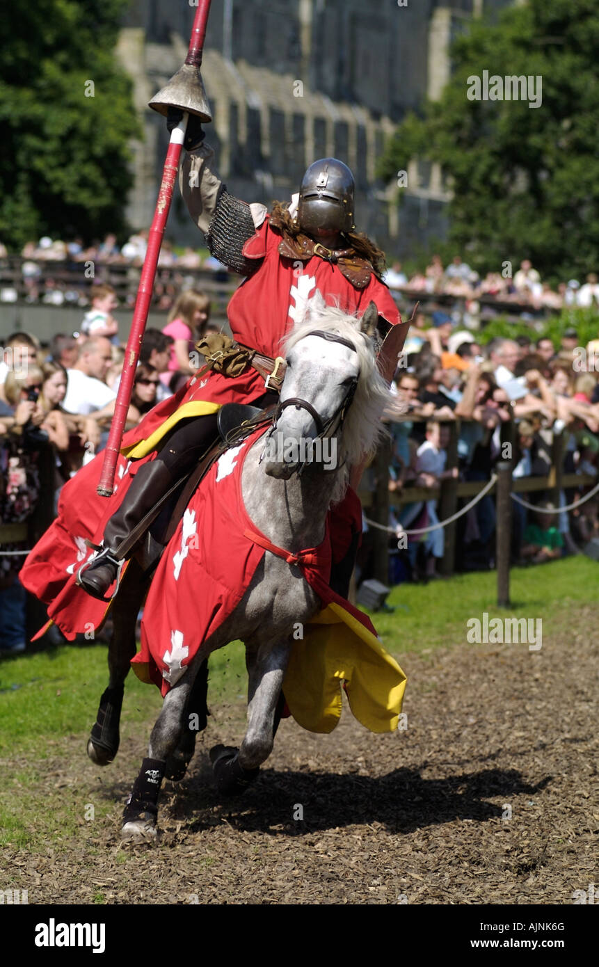 En cas de tournoi le château de Warwick, Warwick, Warwickshire Banque D'Images