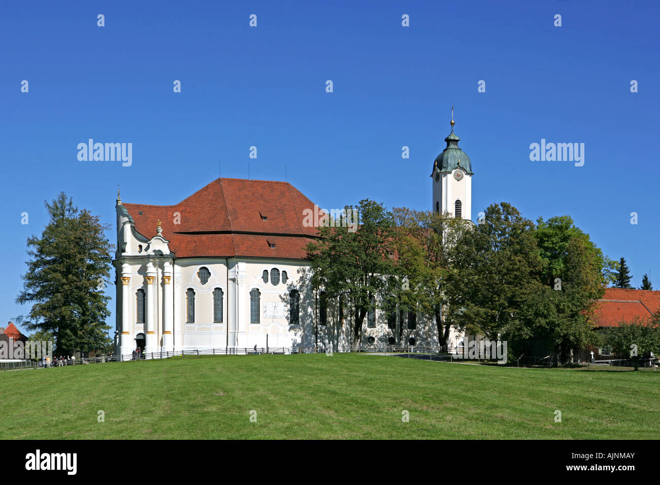 Allemagne Bavière Wieskirche Pfaffenwinckel Banque D'Images