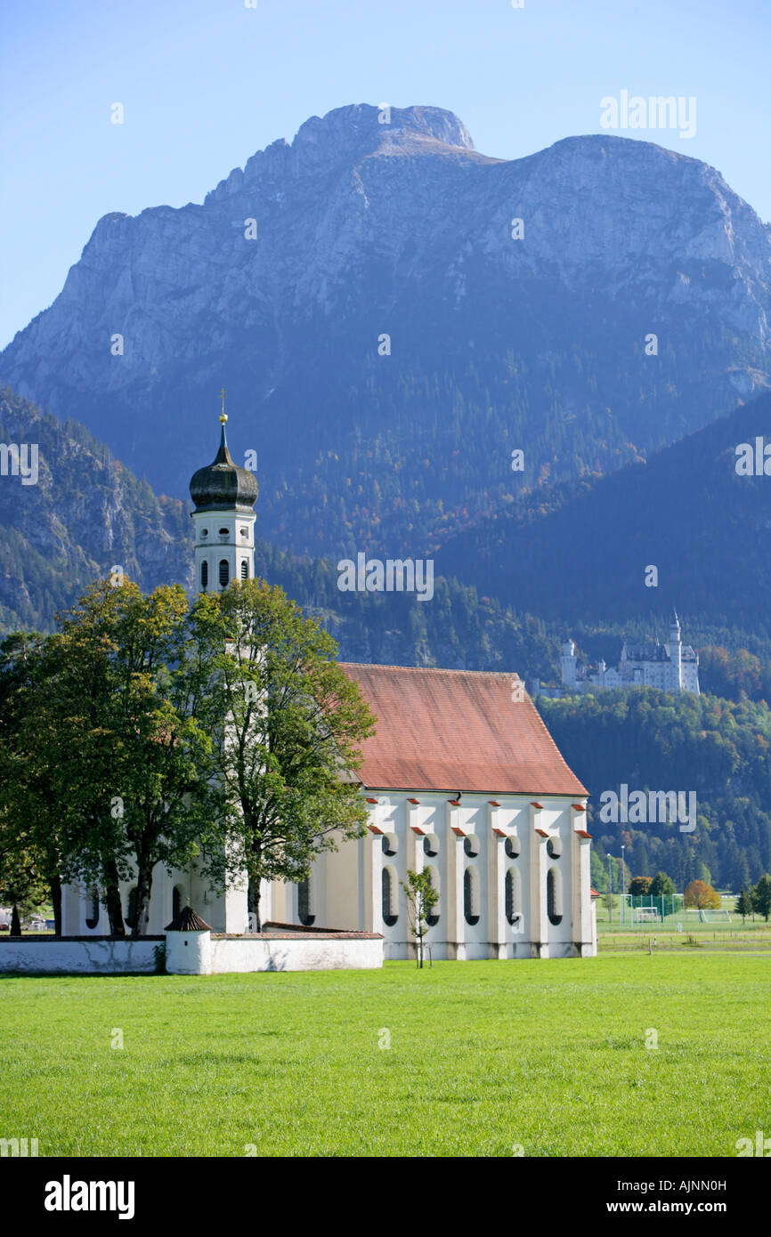 St Coloman église de pèlerinage près de Füssen Bavière Allemagne Banque D'Images