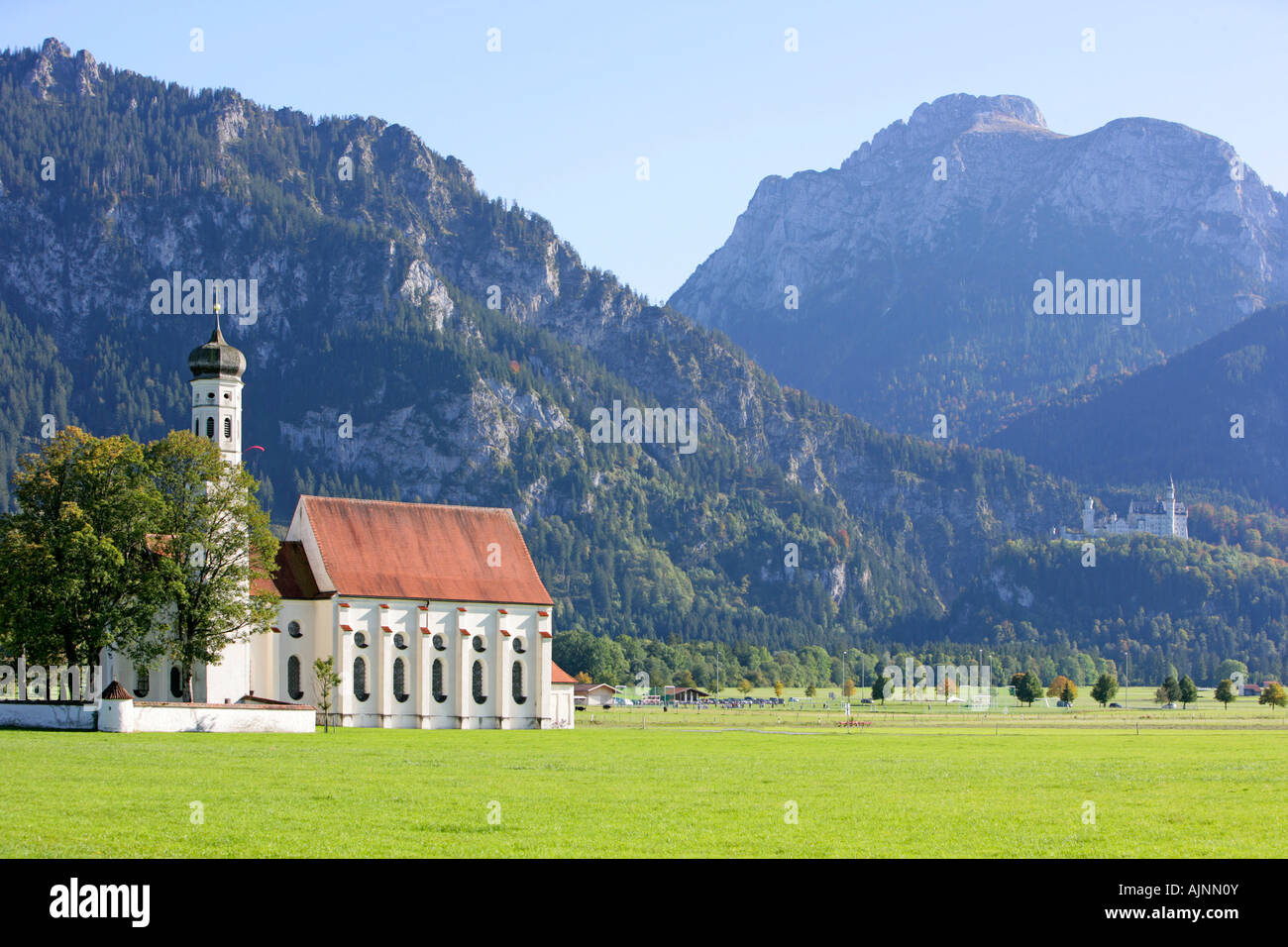 St Coloman église de pèlerinage près de Füssen Bavière Allemagne Banque D'Images