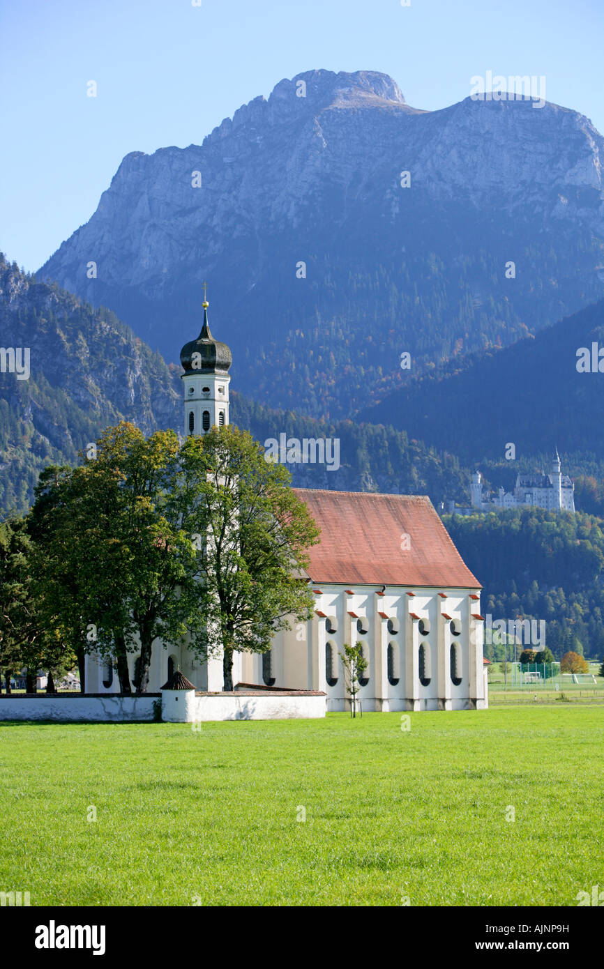 St Coloman église de pèlerinage près de Füssen Bavière Allemagne Banque D'Images