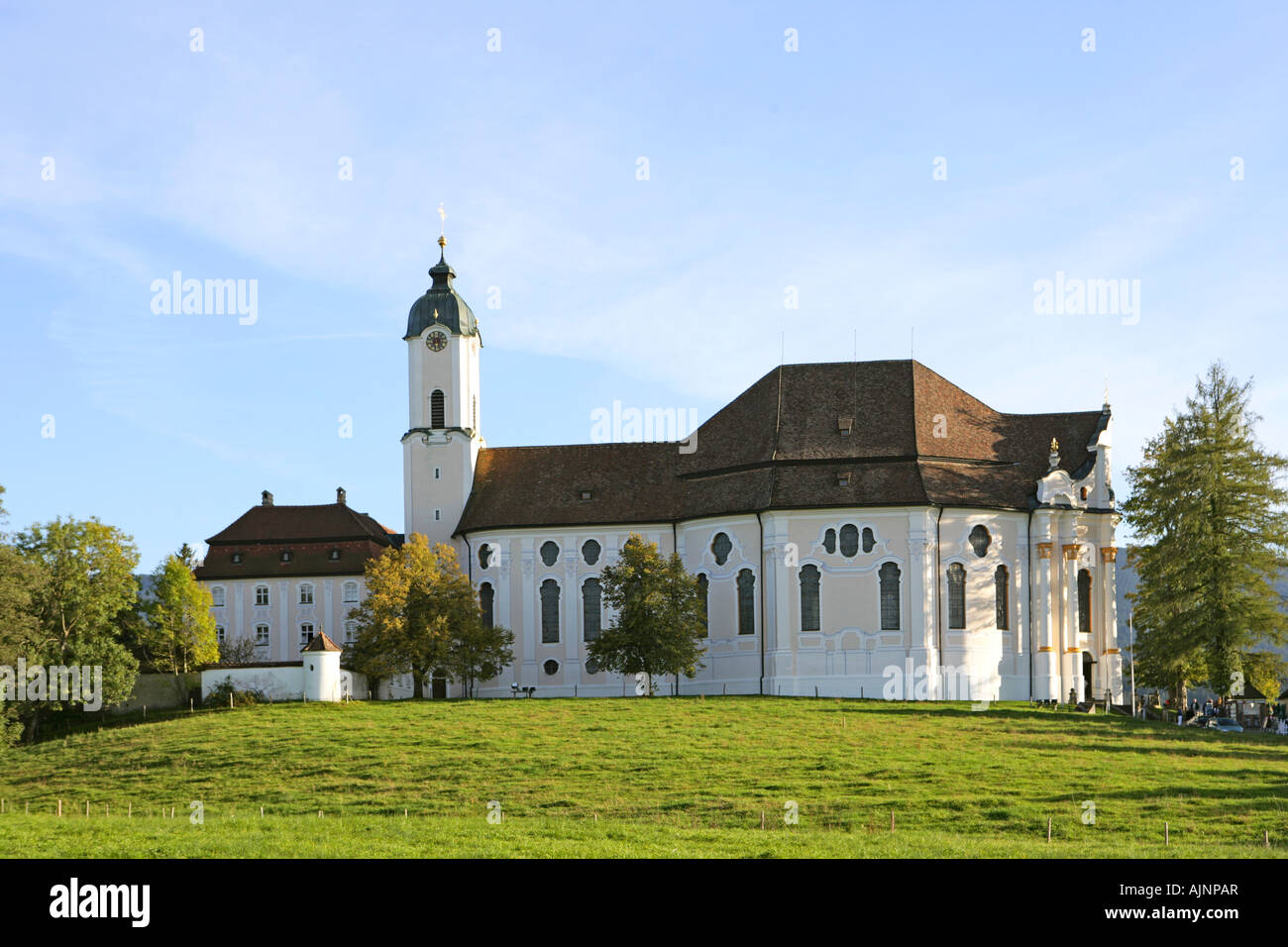 Allemagne Bavière Wieskirche Pfaffenwinckel Banque D'Images