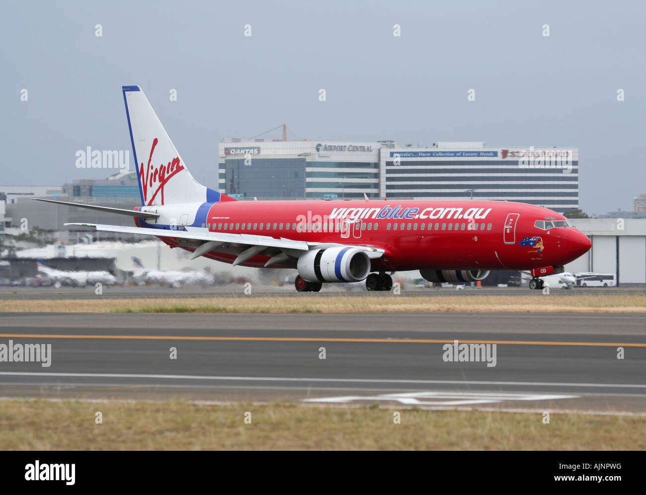 Virgin Blue Airlines Boeing 737-800 à Sydney, Australie Banque D'Images