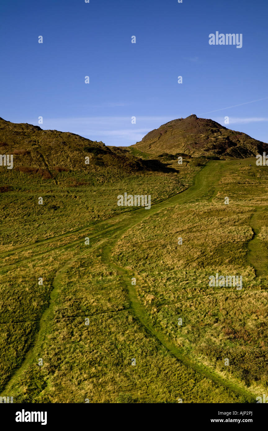 Les pics d'Arthur Seat, Édimbourg, Écosse Banque D'Images