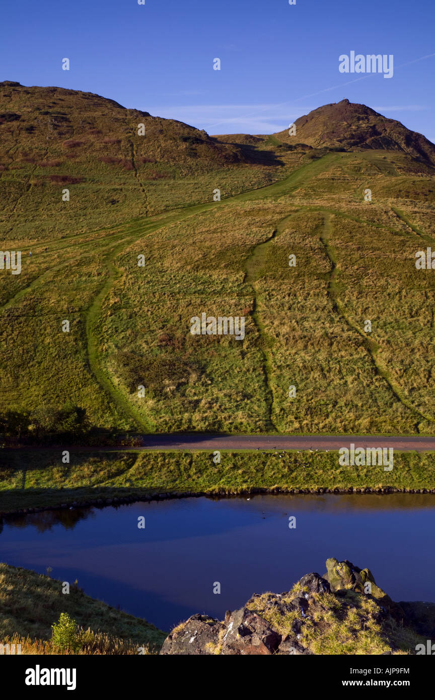 Les pics d'Arthur Seat, Édimbourg, Écosse Banque D'Images