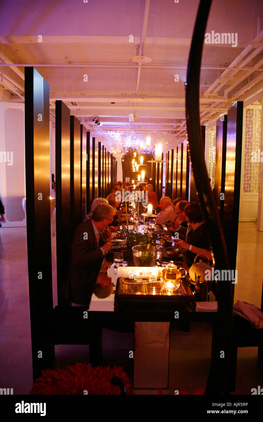 Le restaurant Green T haut de gamme dans la région de Sanlitun Beijing Chine Banque D'Images