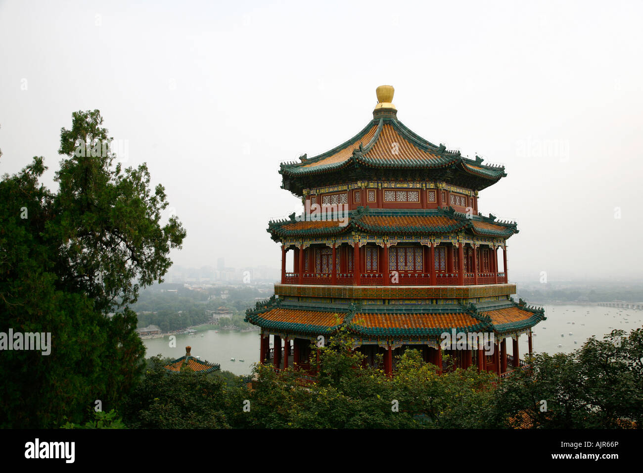 Parfum d'été Pavillon bouddhiste Palace Beijing Chine Banque D'Images