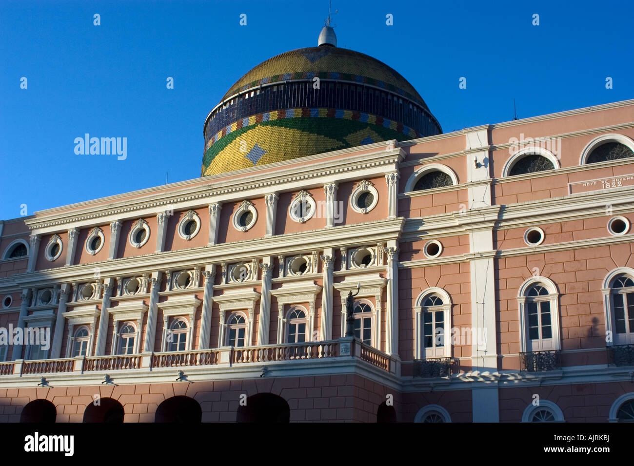 Amazon theatre opera house construit en 1896 durant le boom du caoutchouc Manaus Amazonas Brésil Banque D'Images