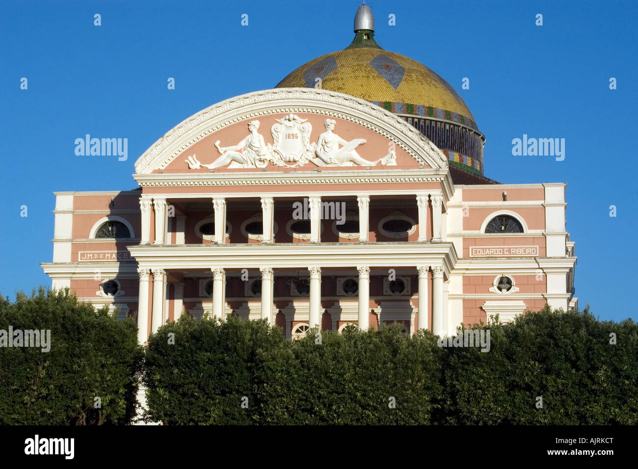 Amazon theatre opera house construit en 1896 durant le boom du caoutchouc Manaus Amazonas Brésil Banque D'Images