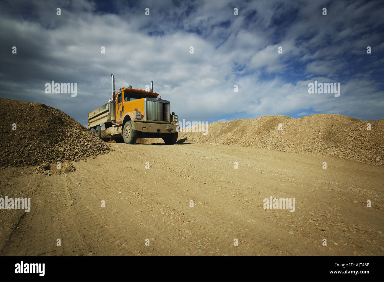 Camion de gravier Banque D'Images