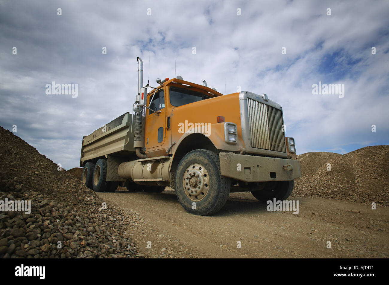 Camion de gravier Banque D'Images