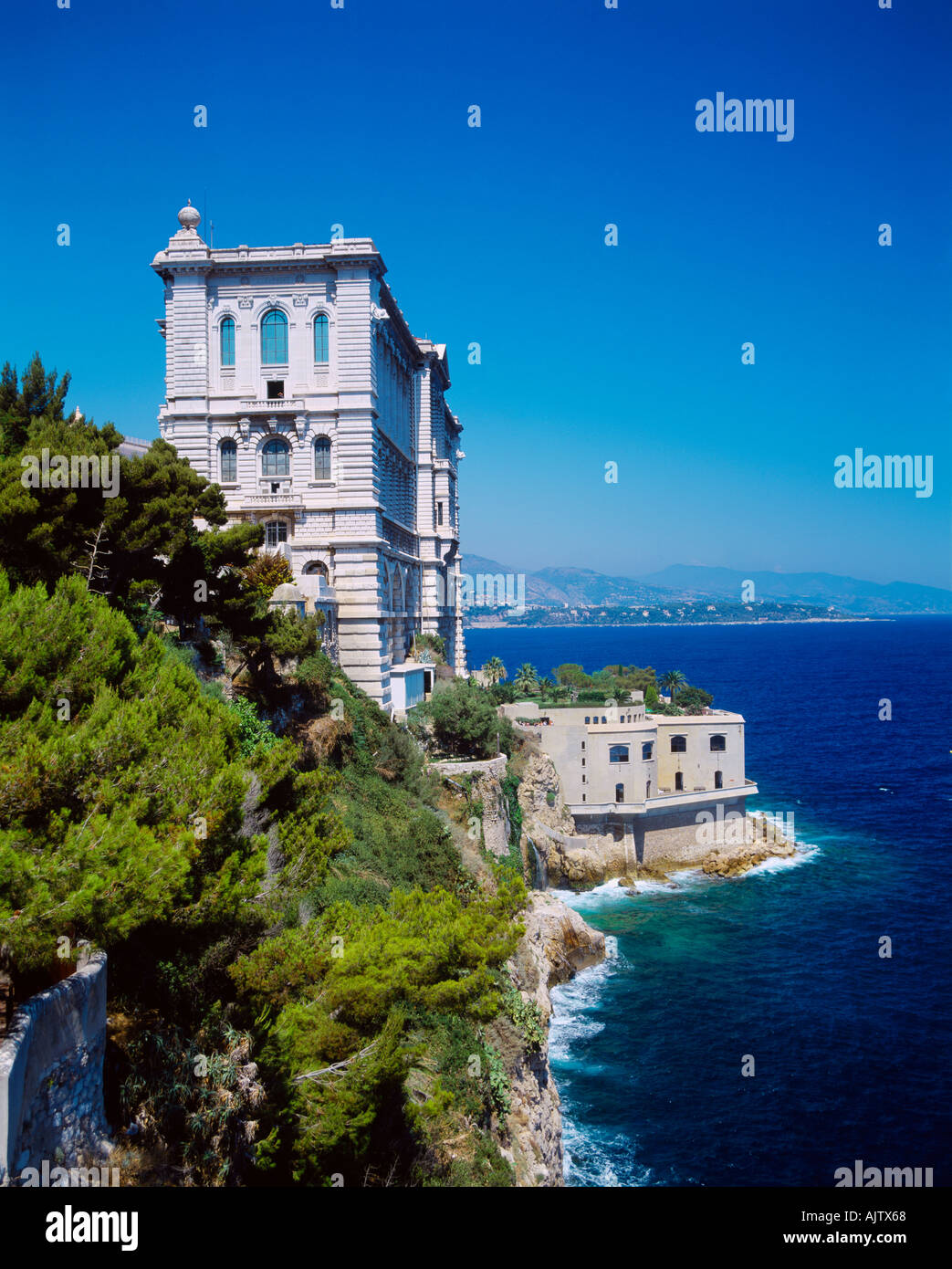 Monaco Musée Océanographique de Monaco vue sur la mer Banque D'Images