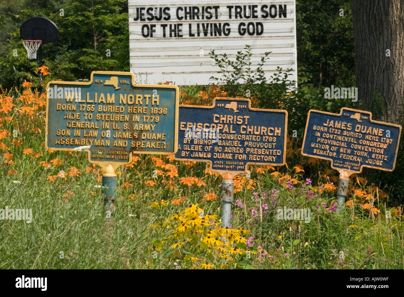 Sites touristiques le long de la Route 20 20 Great Western Turnpike près de Duanesburg et Esperance New York Banque D'Images