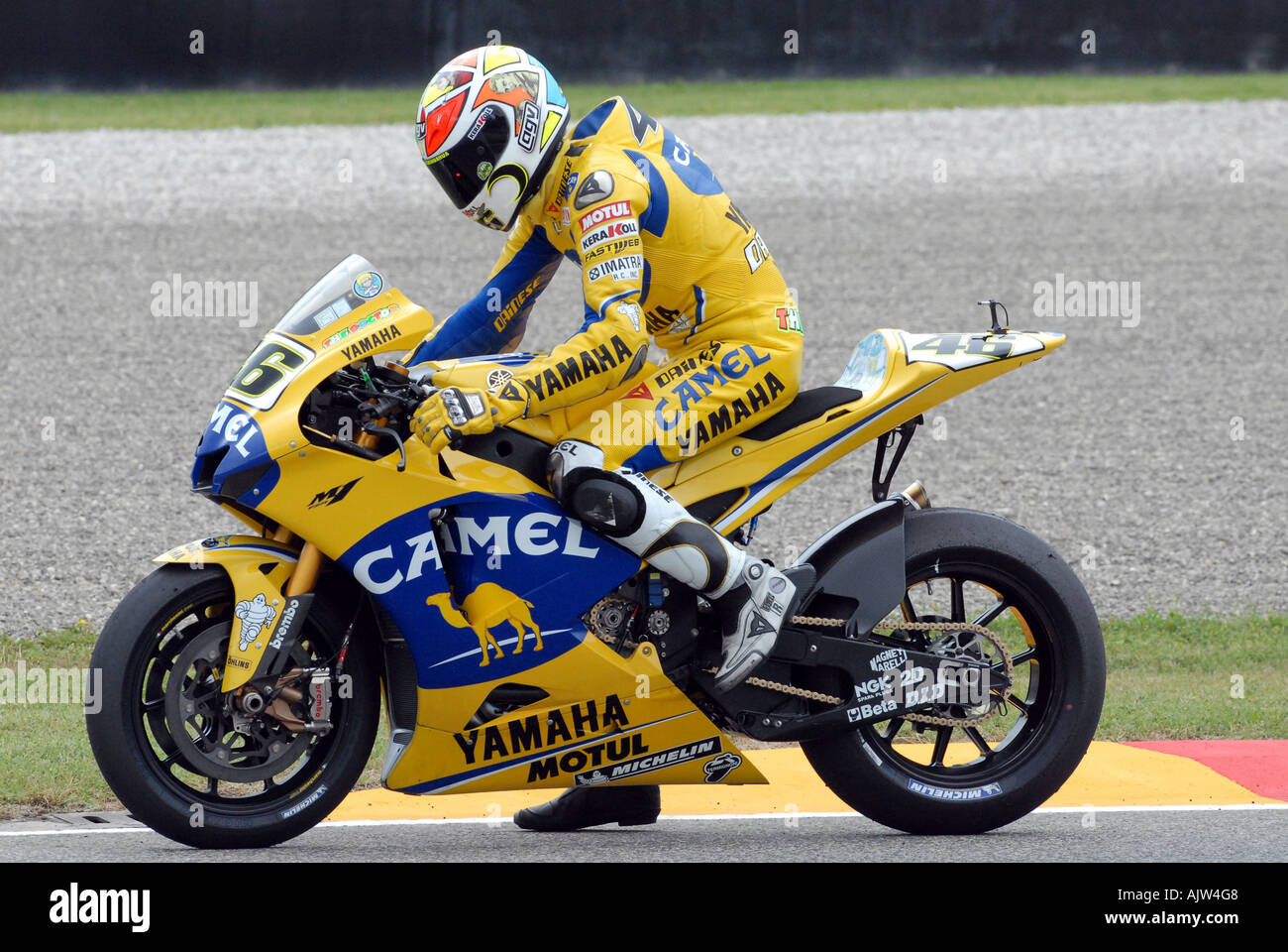 Valentino Rossi yamaha racing Photo Stock - Alamy