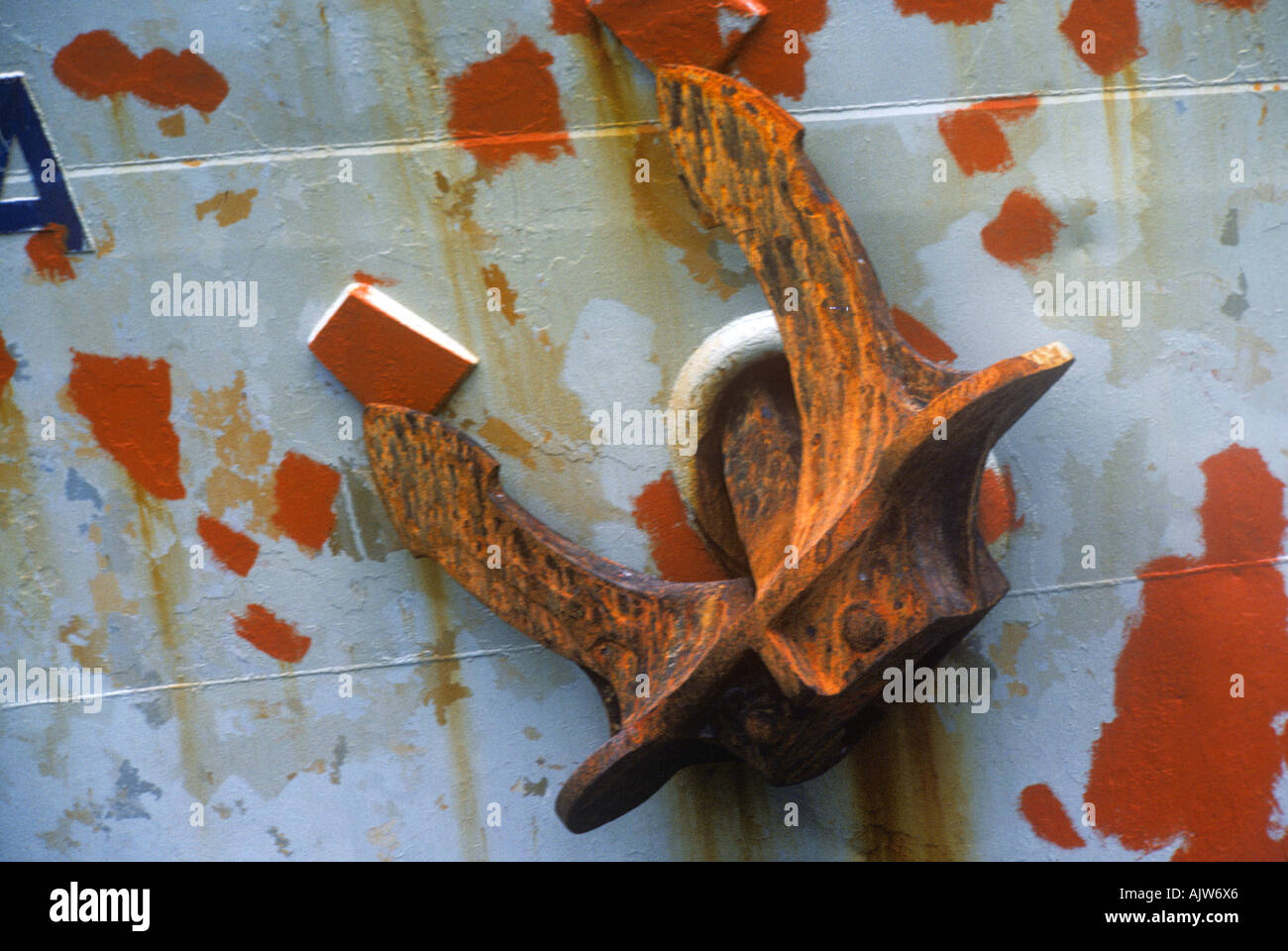 Rusty Anchor Cargo Leith Ecosse Banque D'Images