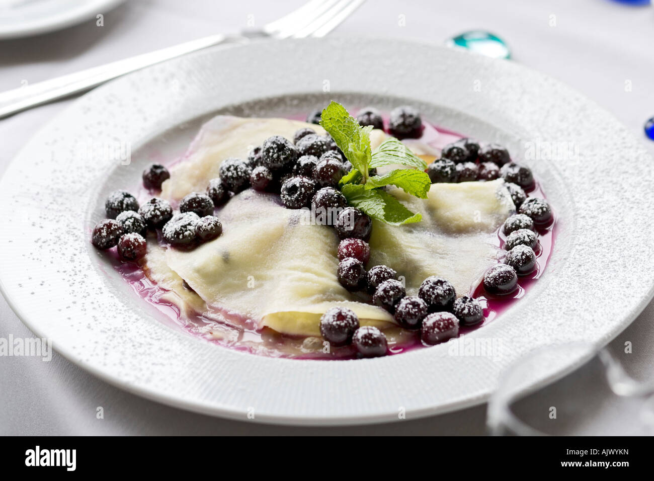 New Jersey crêpe remplie de bleuets Banque D'Images