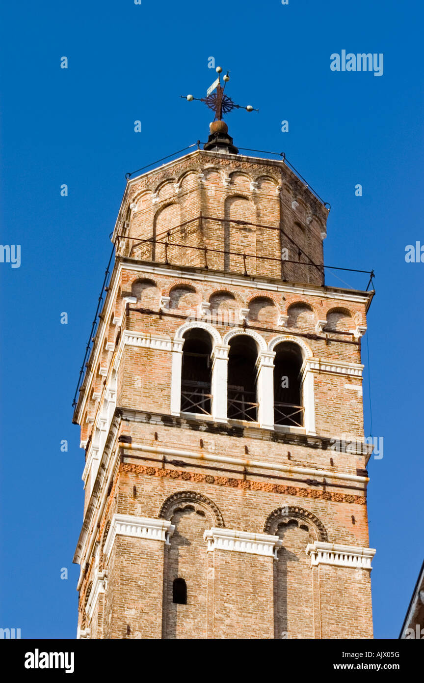 San Stefano Campanile Venise Italie Banque D'Images