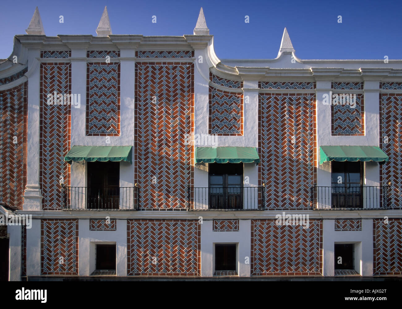 Casa de la Cultura avec Palafoxian façade carrelée de bibliothèque à Puebla Mexique Banque D'Images