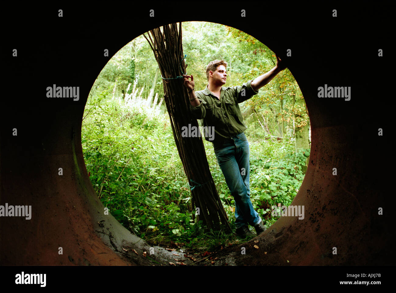 Un foyer à charbon à l'œuvre dans le Warwickshire. Banque D'Images