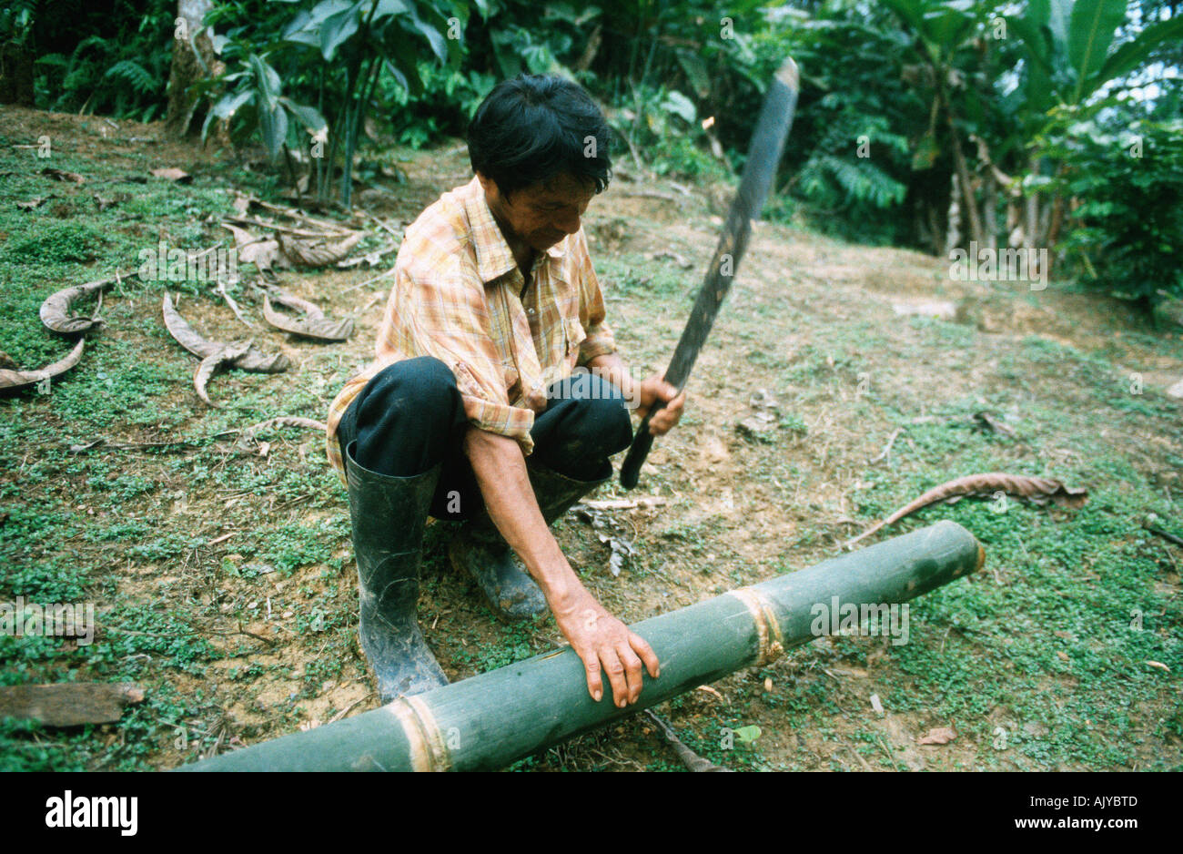 L'Indien à machette / Indianer mit machette Banque D'Images