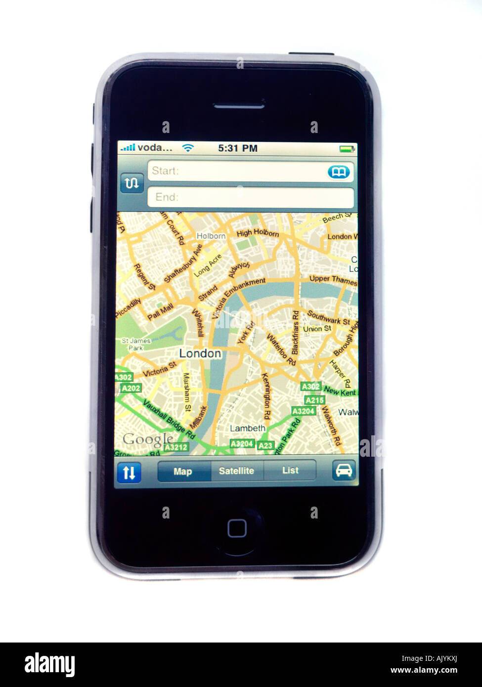 Plan de Londres sur l'Iphone Banque D'Images