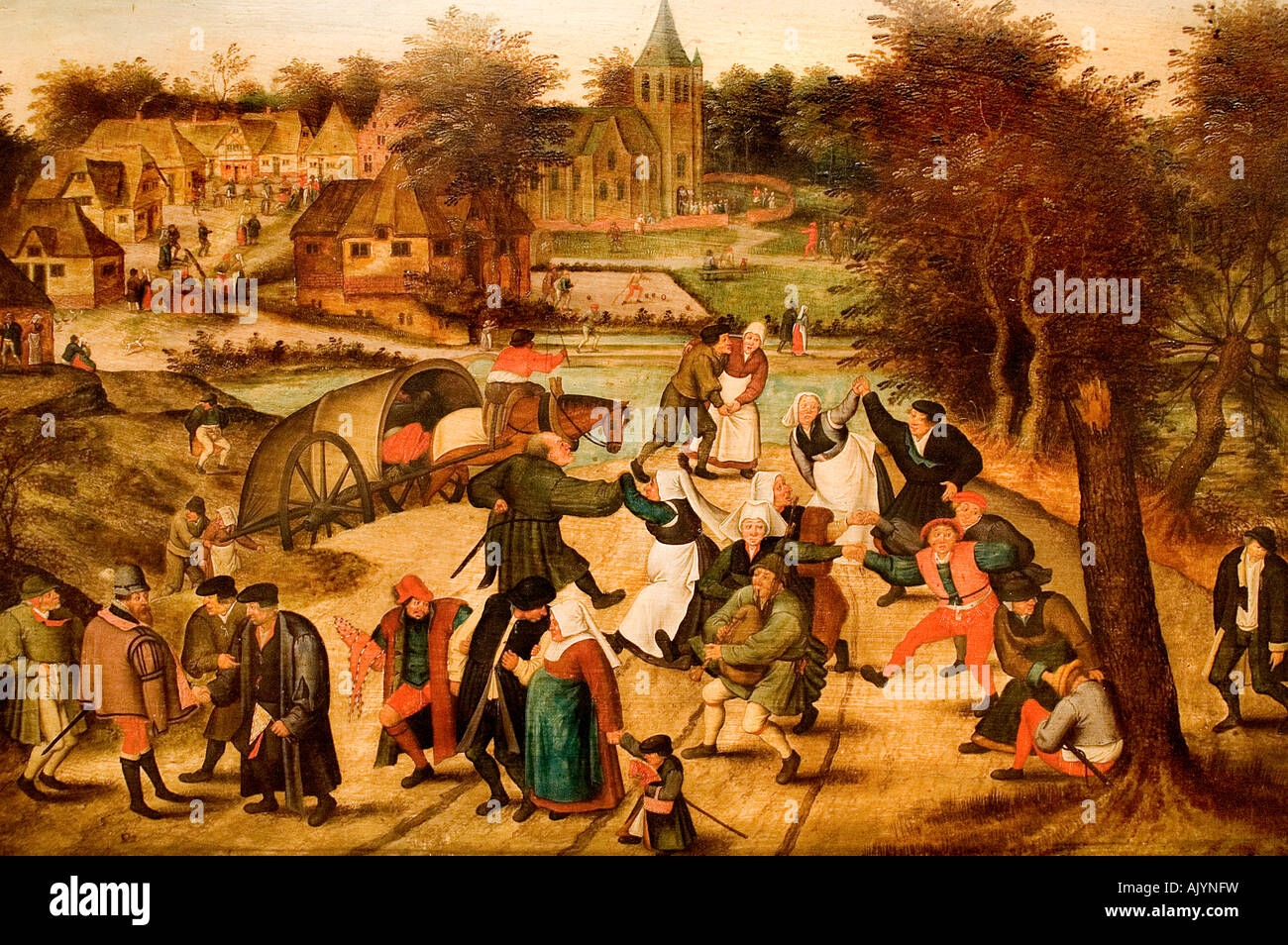 Pieter Breugel Brueghel II 2 1564 Bruxelles Anvers 1638 retour du pèlerinage belge flamande Belgique Banque D'Images