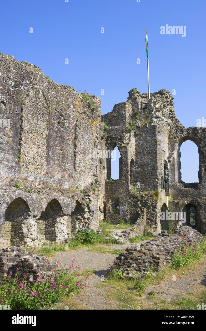 'Haverfordwest Pembrokeshire Wales des ruines du château Banque D'Images