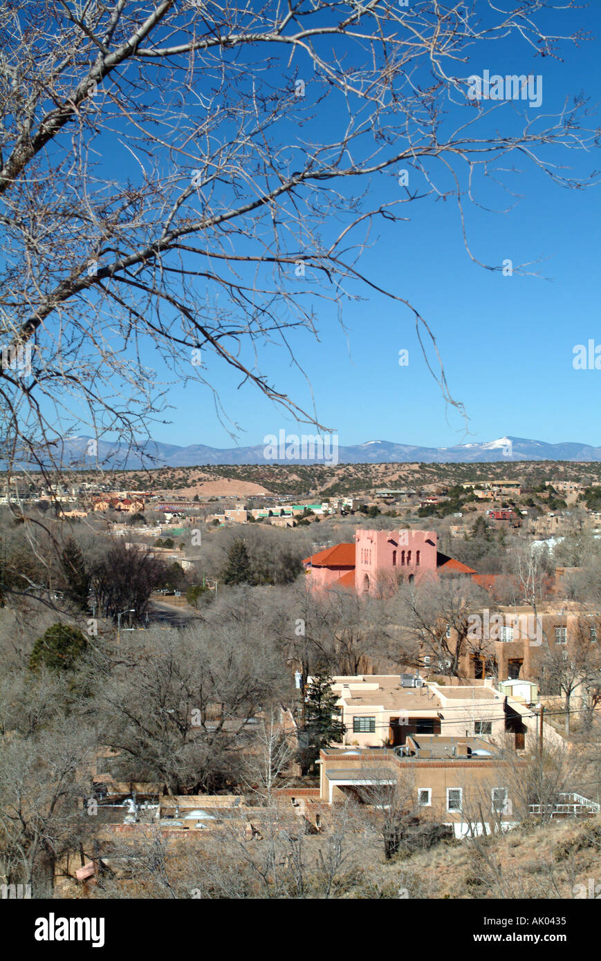 Vue vers Scottish Rite Temple de croix de Martyrs Santa Fe New Mexico United States America USA Banque D'Images
