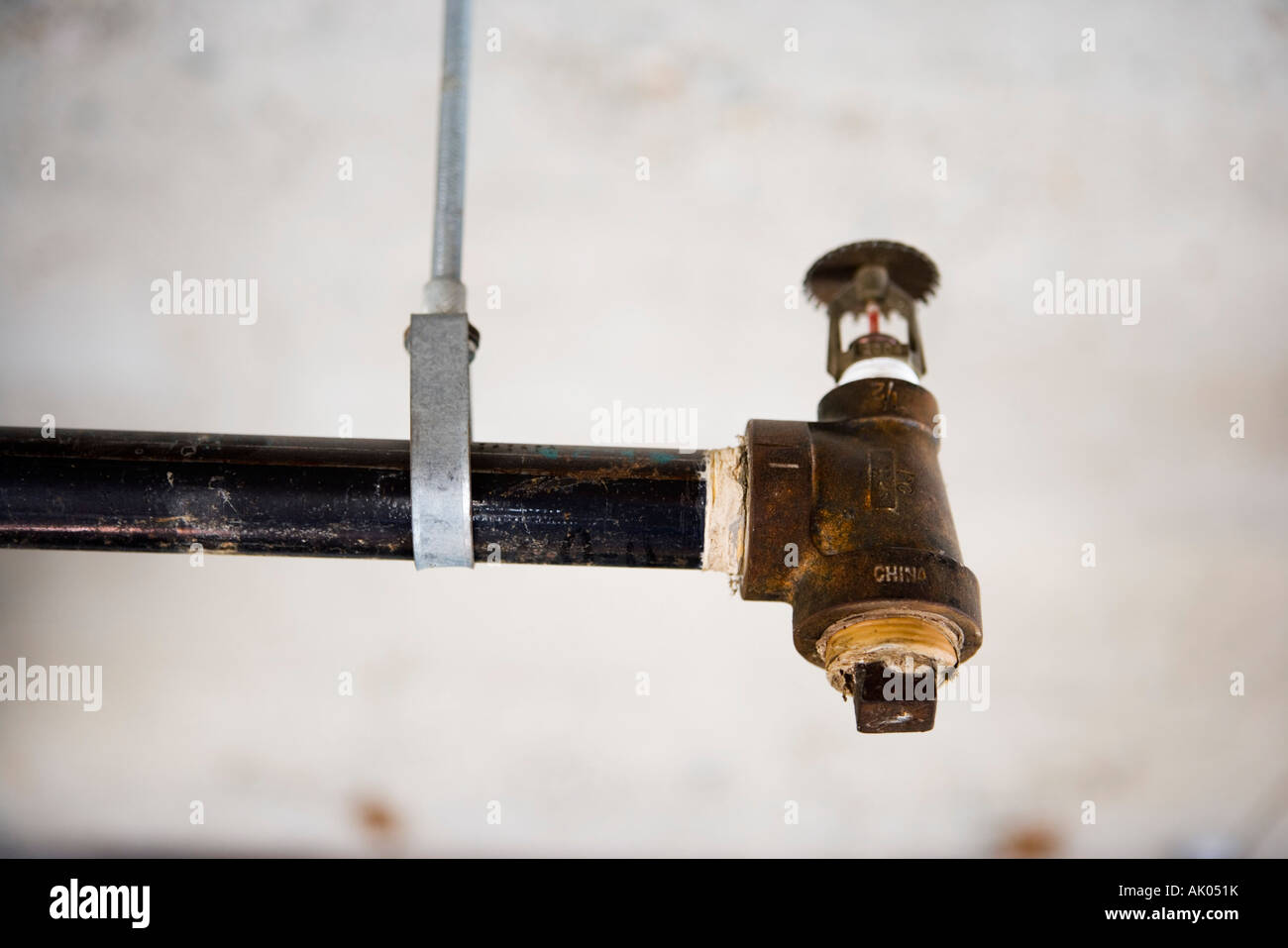 Détail de fire sprinkler. Banque D'Images