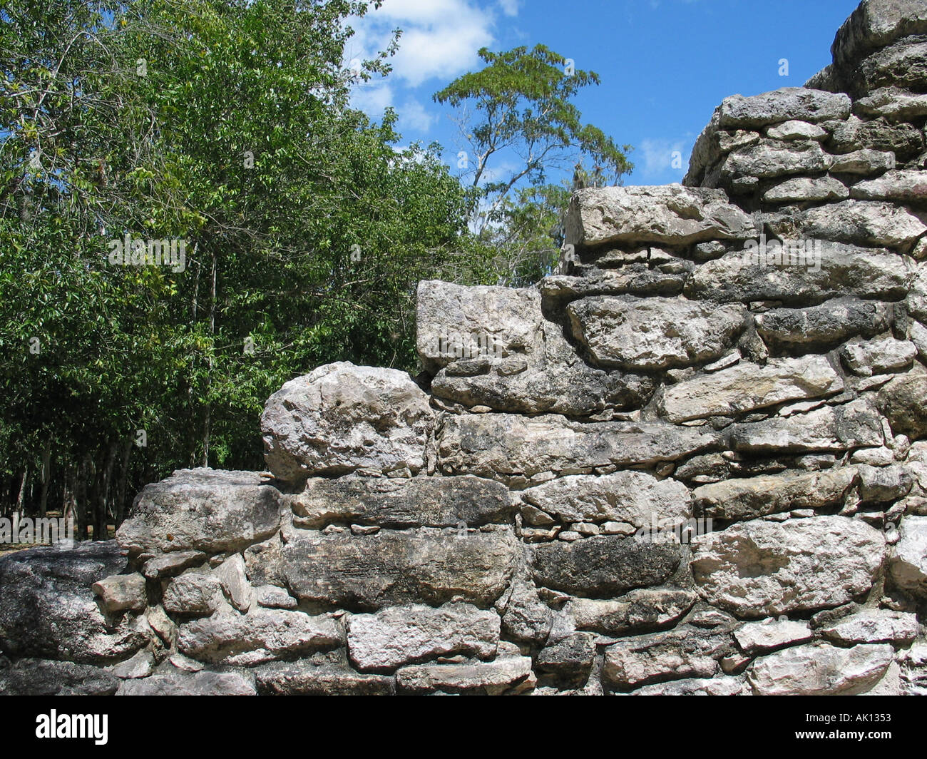Ruines Maya Yucatan Mexique Banque D'Images
