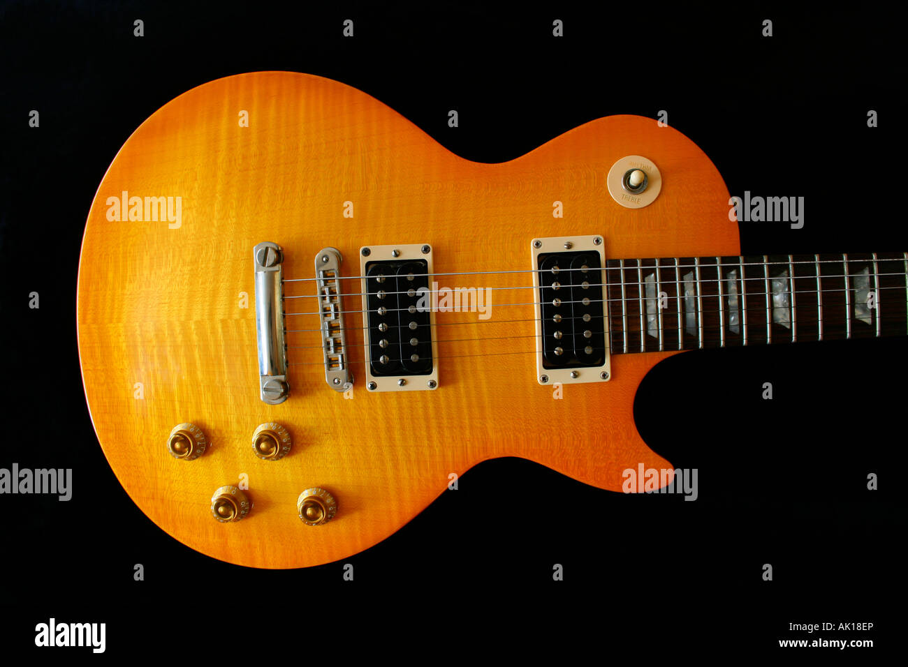 Corps principal d'une guitare Gibson Les Paul Banque D'Images