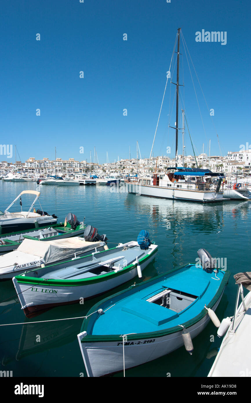 Port de plaisance de Puerto Banus, près de Marbella, Costa del Sol, Andalousie, Espagne Banque D'Images