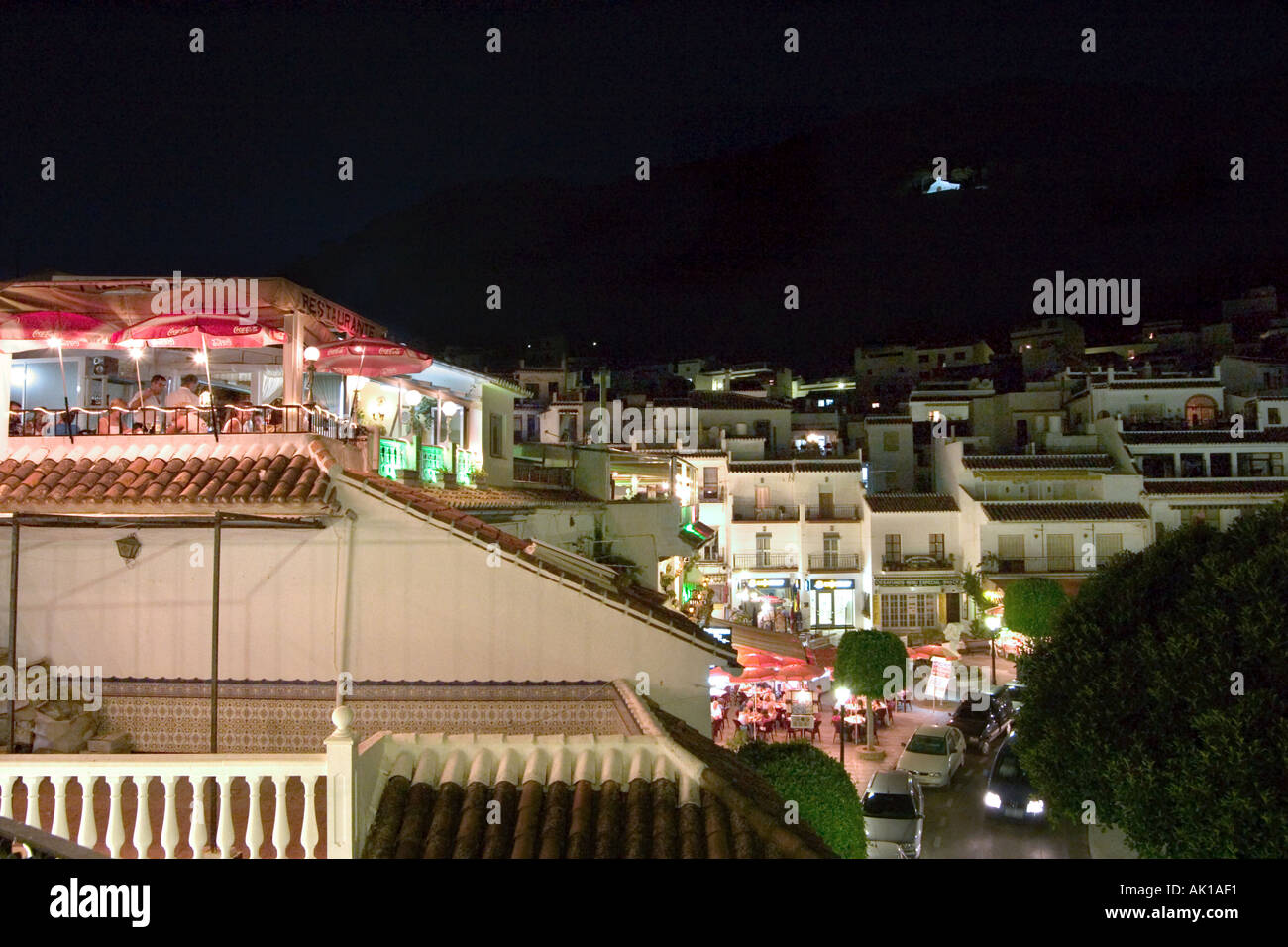 Restaurant Mijas, Costa del Sol, Andalousie, Espagne Banque D'Images