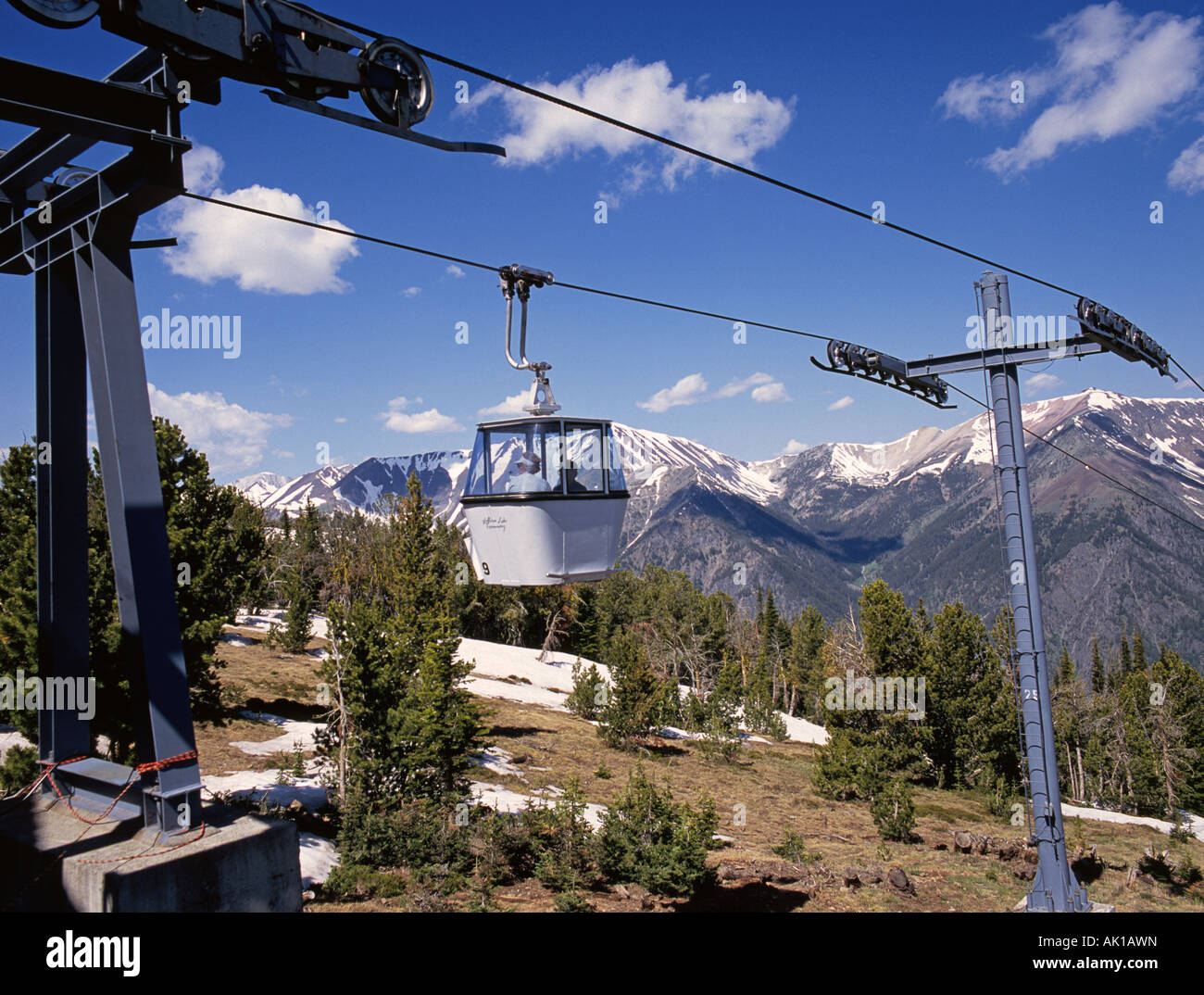 La Wallowa Lake Tramway en Joseph un art populaire et de l'Oregon resort ville de l'Est de l'oregon Les montagnes Wallowa sont dans le backg Banque D'Images