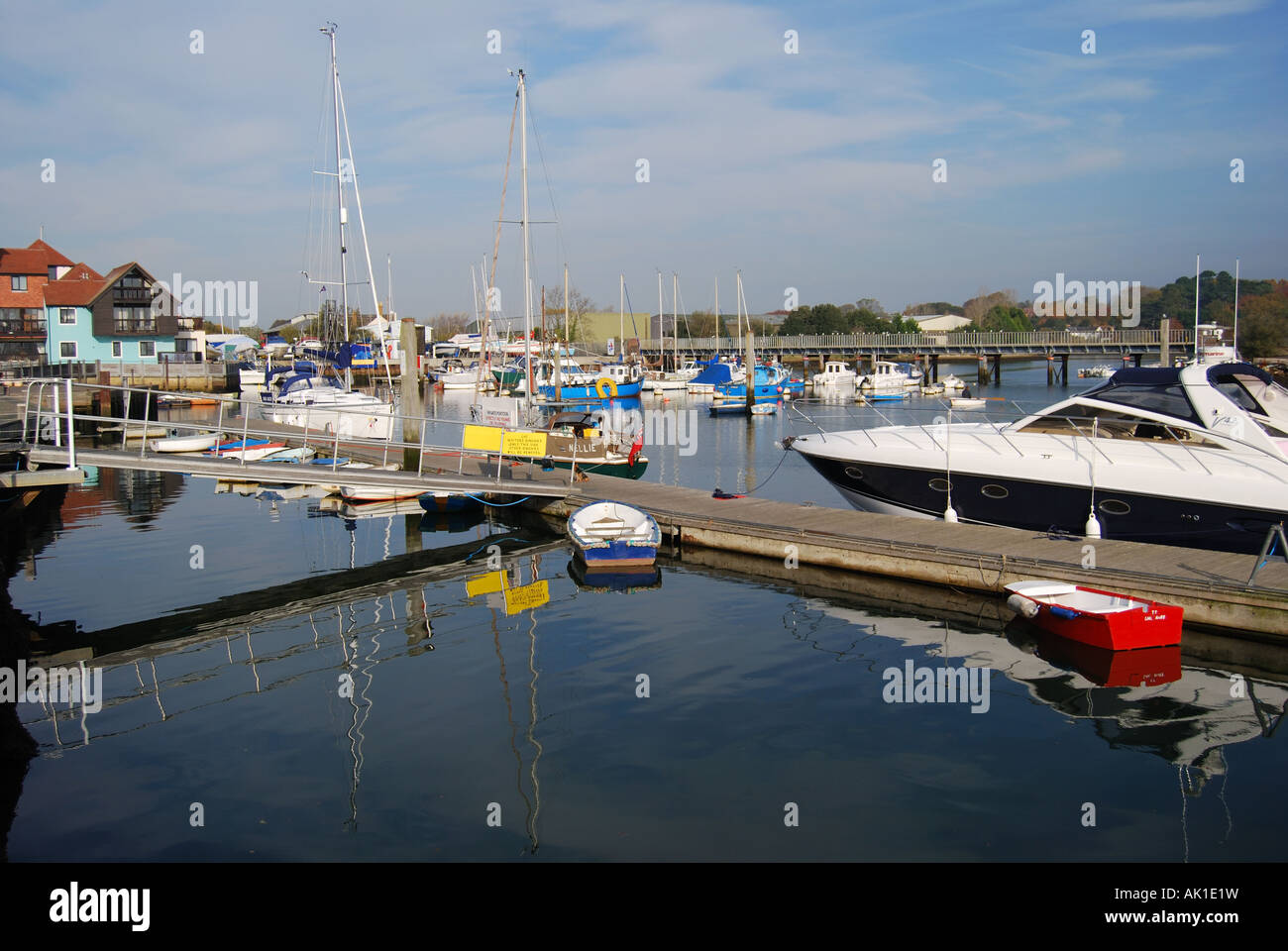 Port de Lymington, Lymington, Hampshire, Angleterre, Royaume-Uni Banque D'Images