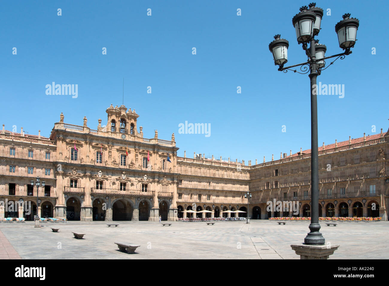 Ayuntamiento (Mairie) sur la Plaza Mayor (place principale), Salamanca, Castilla y Leon, Espagne Banque D'Images