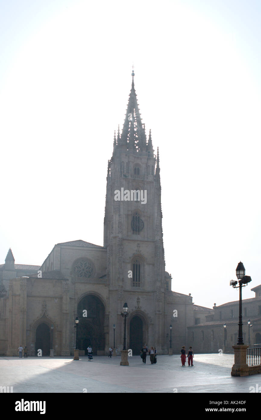 Cathedral, Plaza Alfonso II El Casto, Oviedo, Asturias, Espagne Banque D'Images