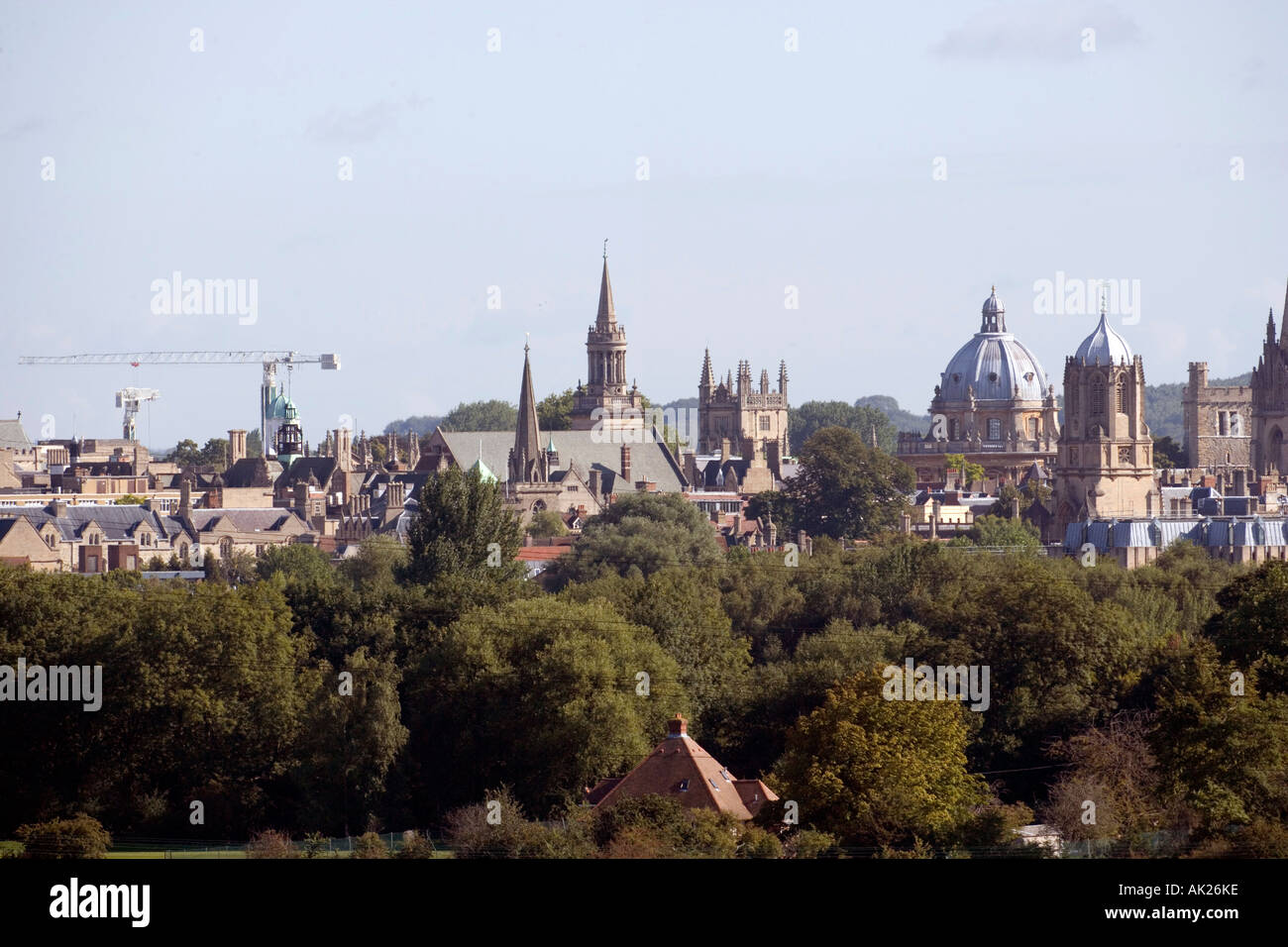 Vue de la ville d'Oxford de Oxford Hinksey hill Banque D'Images