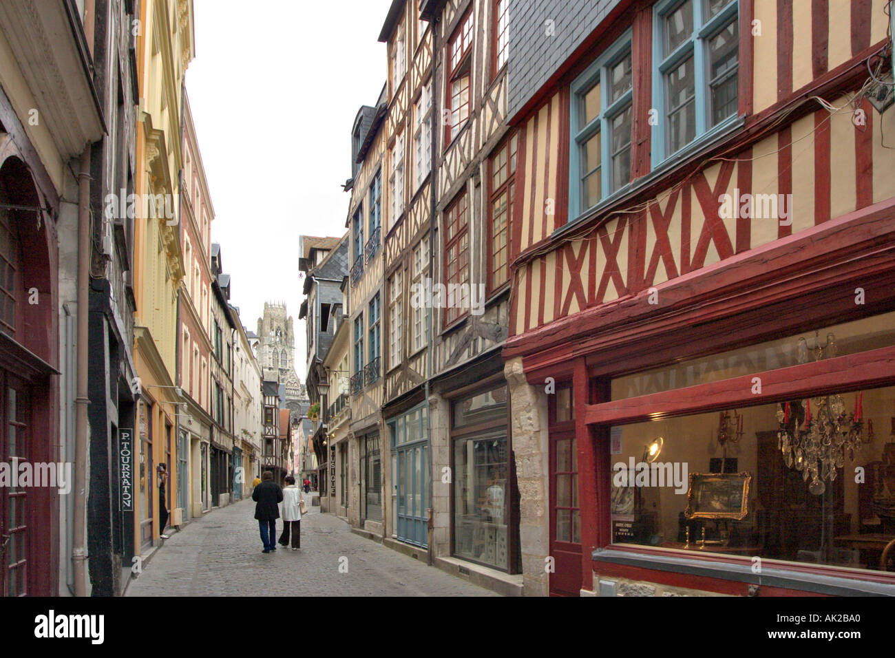 Rouen -  Vieux Rouen  Rue du Gros - Horloge en 1824.Maisons détruites