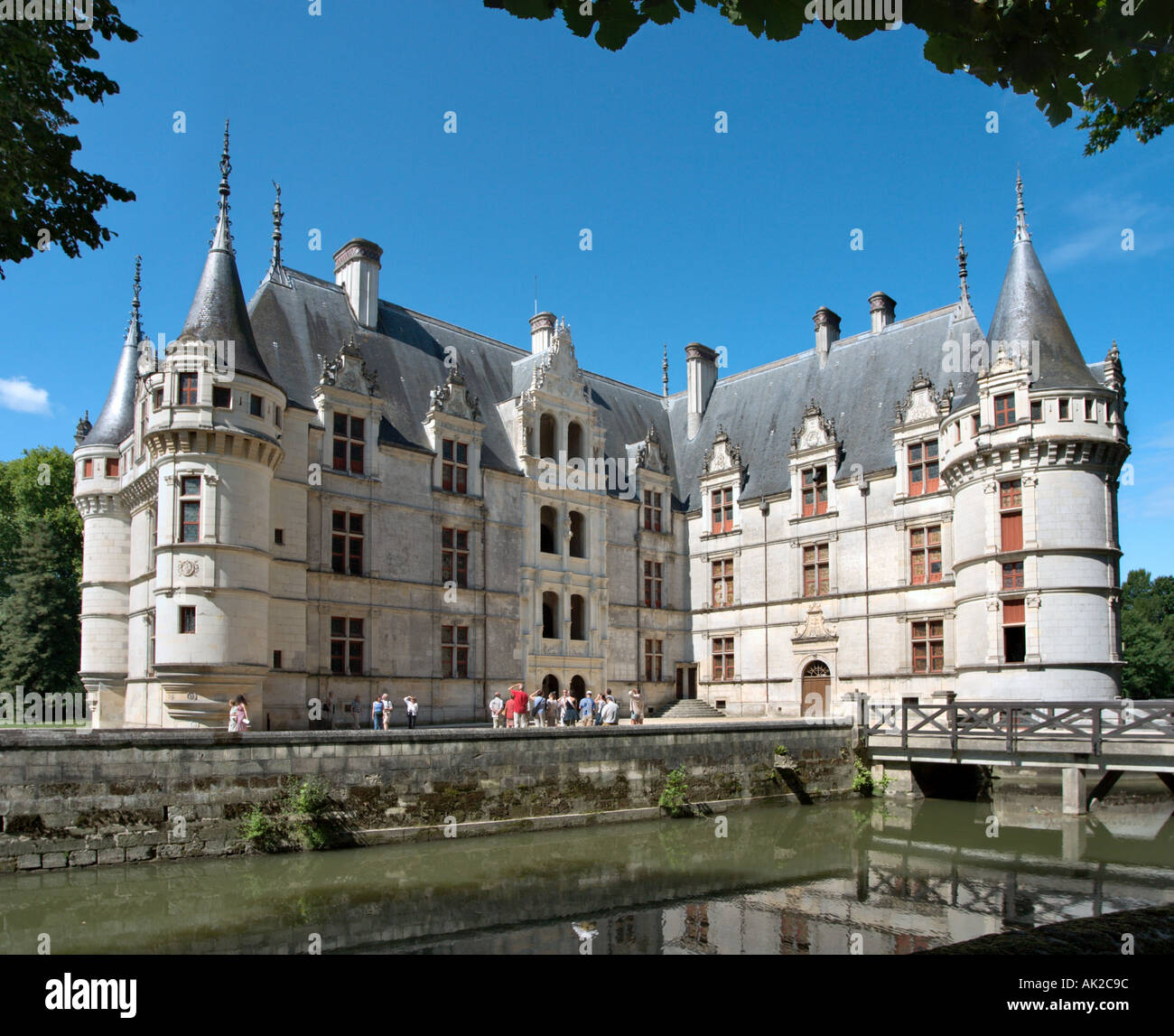 Chateau d'Azay-le-Rideau, la vallée de la Loire, France Banque D'Images